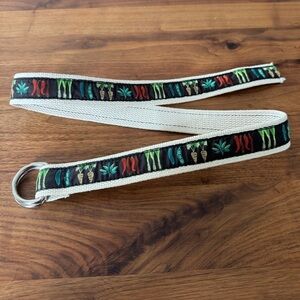 1970s Vintage Belt, Cooking Garden Theme Novelty Belt Ladies Size small 37 long